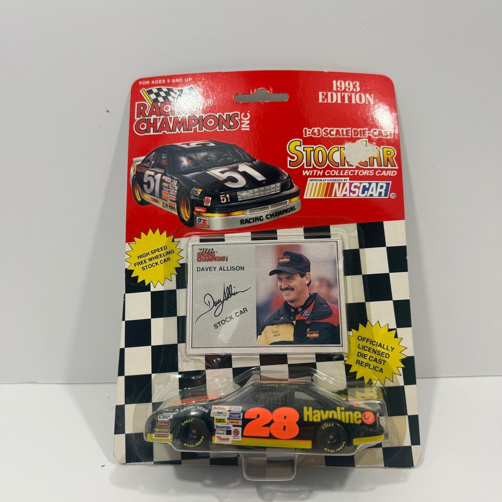 Racing Champions Stock Car Unisex Black 1993 Davey Allison 28 Havoline
